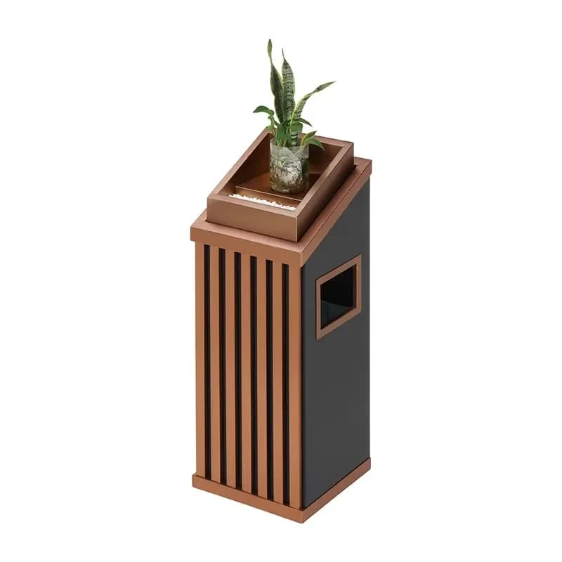Stainless Steel Rubbish Bin Outdoor Garbage Can Street Public Outdoor Trash Can for Park Steel Garbage Container Hotel Trash
