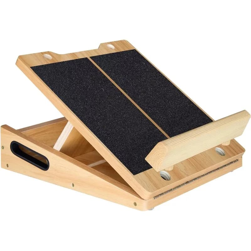 Natural Adjustable Bamboo Foot Stretching Inclined Plate Wooden Calf Stretcher Inclined Plate Stretching