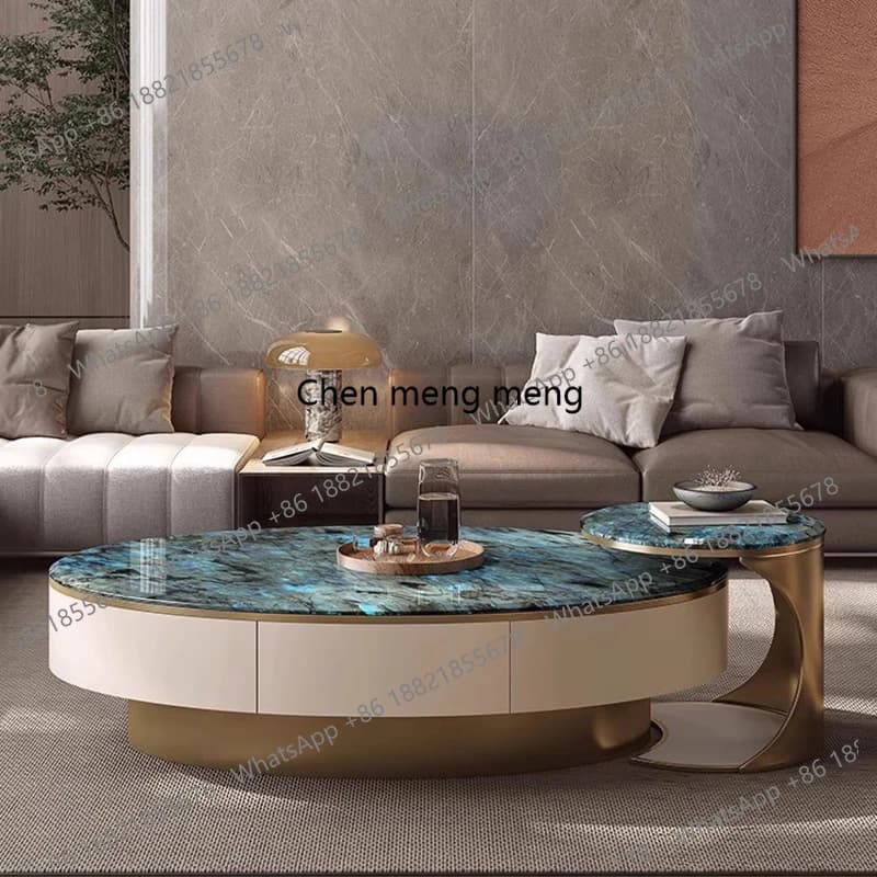 Beige Storage Coffee Table Modern Rustic Unique Minimalist Design Coffee Table Luxury Space Saving Mesa De Centro