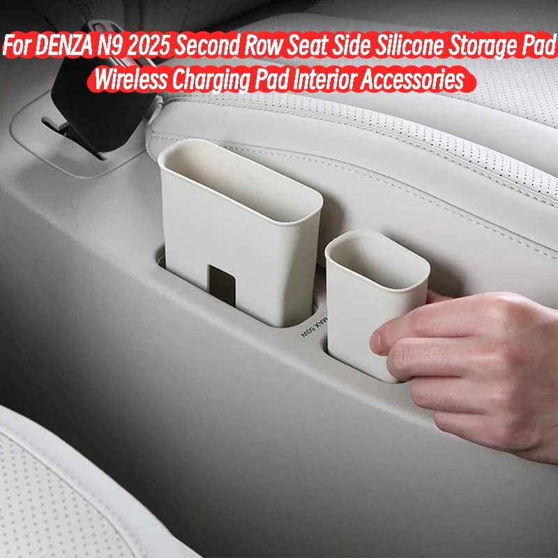 For DENZA N9 2025 Second Row Seat Side Silicone Storage Pad Wireless Charging Pad Interior Accessories
