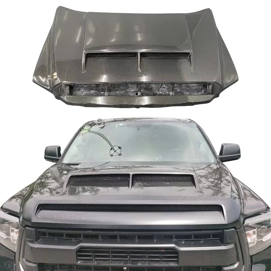 New LARIDAS Carbon Fiber Hood for for 2014-2019 Black Bolt-On Installation Bolts-Heat Dissipation Bonnet Accessories