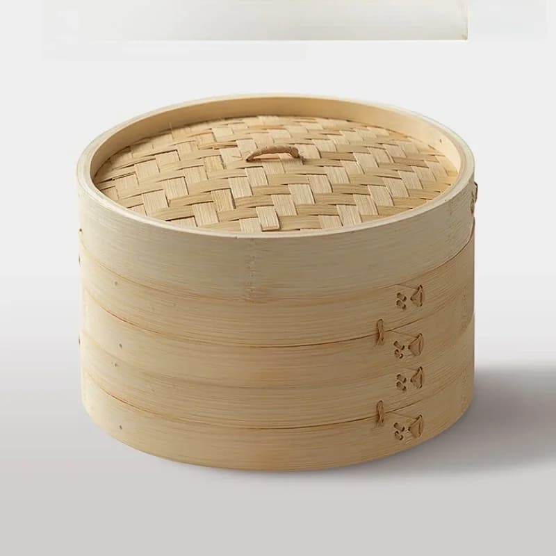 Household bamboo steamer, commercial xiaolongbao steamer drawer, steamer rack, steamed bun steamer，handmade bamboo small steamer