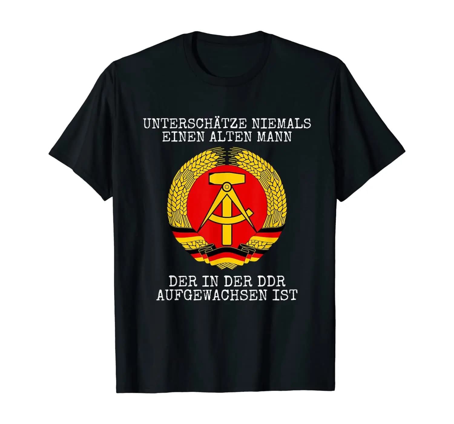 Under Estimate Never Old Man Aufwachsen In The DDR. East y T Shirt. Short Sleeve 100% Cotton Casual T-shirts Loose Top