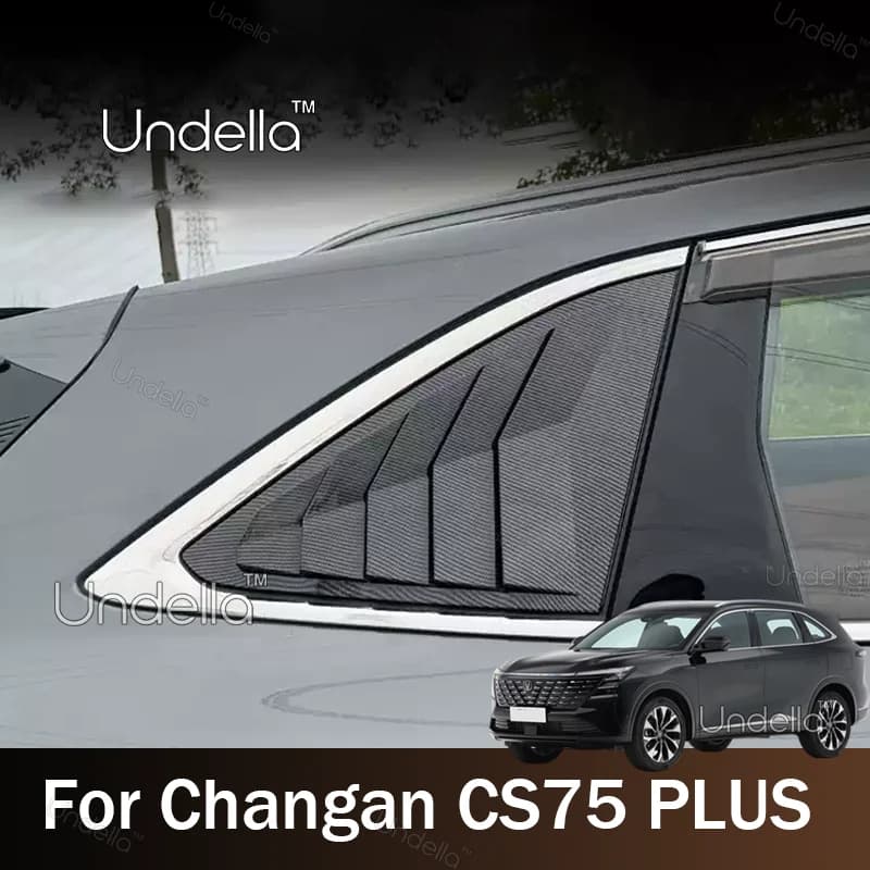 Rear Side Window Louver Shutter Cover For Changan CS75 PLUS 2026 2027 Rear Triangle Window Shark Fin Decor Exterior Accessories