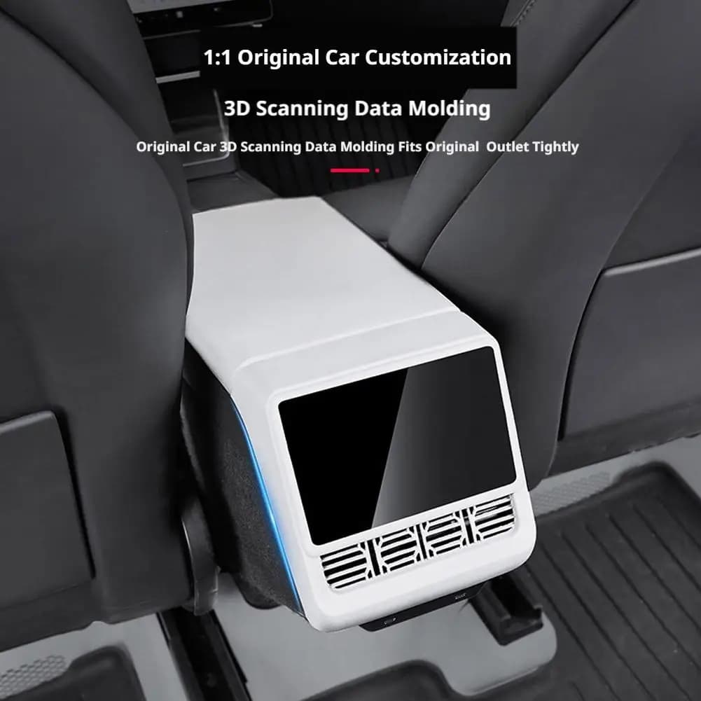 Silicone Rear Screen Air Vent Cover for Tesla Model Y YL 2025 2026 Waterproof Interior Protective Trim Accessories