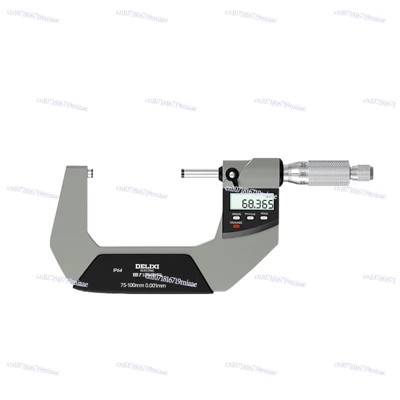 Electrical Outer Diameter Micrometer, High Precision Digital Display, 0-25mm Wall Thickness, Spiral Micrometer, Micrometer