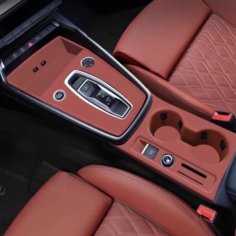 For Audi A3 8Y 2025 2026 Car Soft Silicone Center Console Gear Panel Water-cup Slot Pad Non Slip Interior Protector Accessories