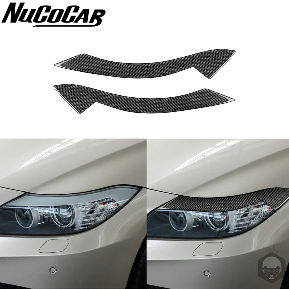 For BMW Z4 E89 2009-2015 Carbon Fiber Headlight Eyelid Headlamp Eyebrow Strip Panel Trim Cover Car External Decorative Stickers