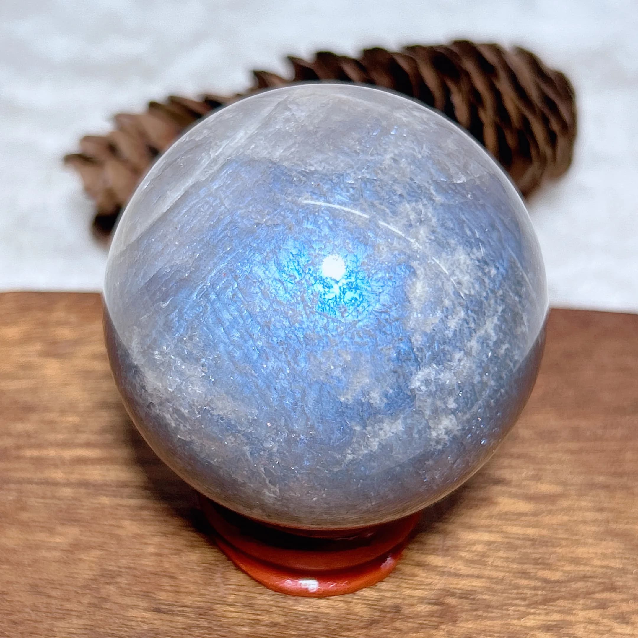 High Quality Natural Crystal Moonstone Sphere Ball Gemstones Healing Polished Mineral Energy Home Decorations Gift