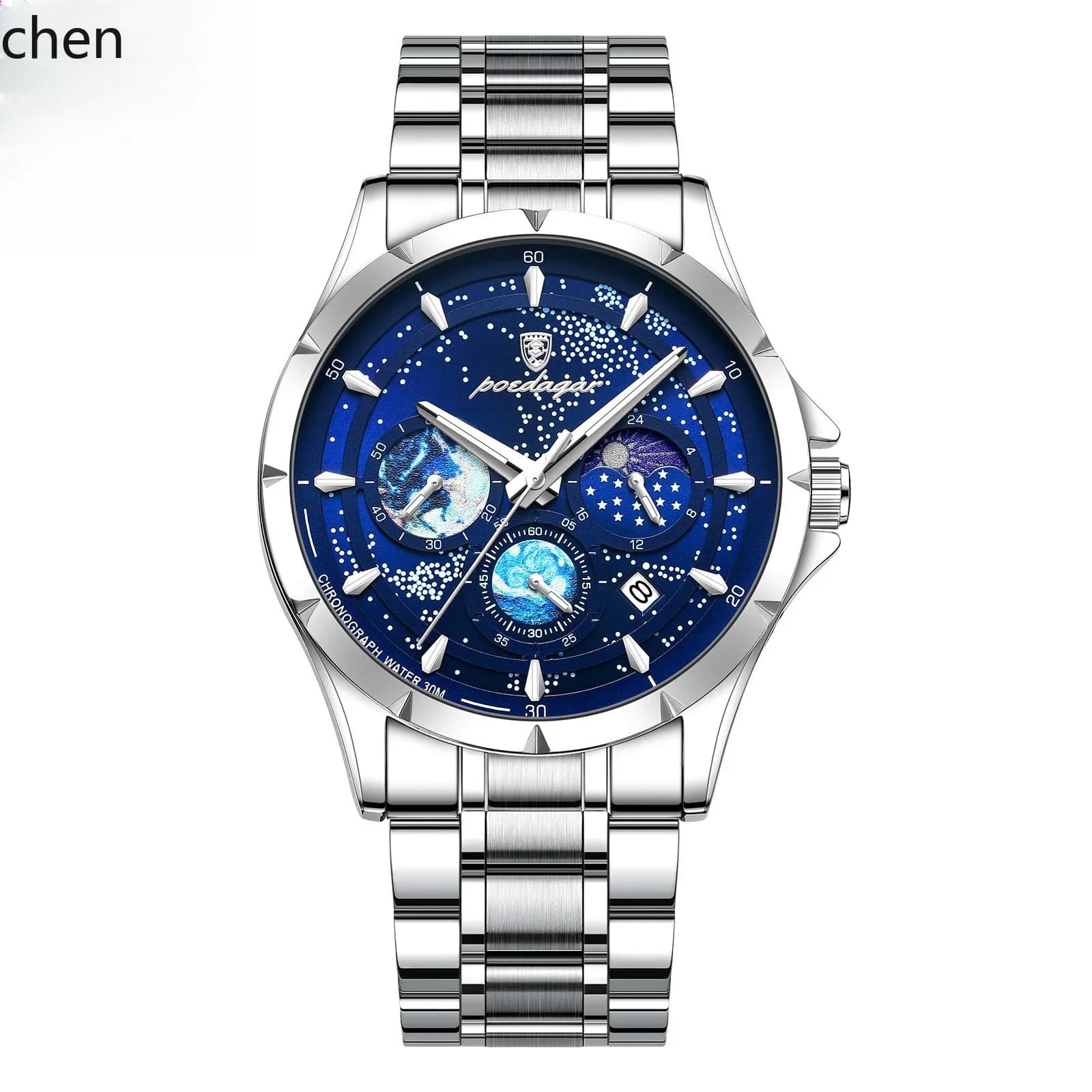 W5.9 New Multifunctional Luminous Men's Watch Waterproof Quartz Watch