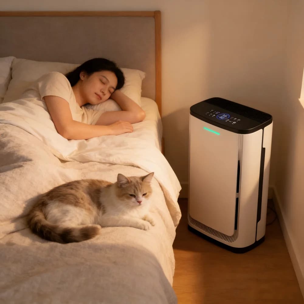 New Design Eco-Friendly Antibacterial Pet Air Purifier for Home High-Efficiency Filtration Animal Hair Scent Removal Smart Smoke