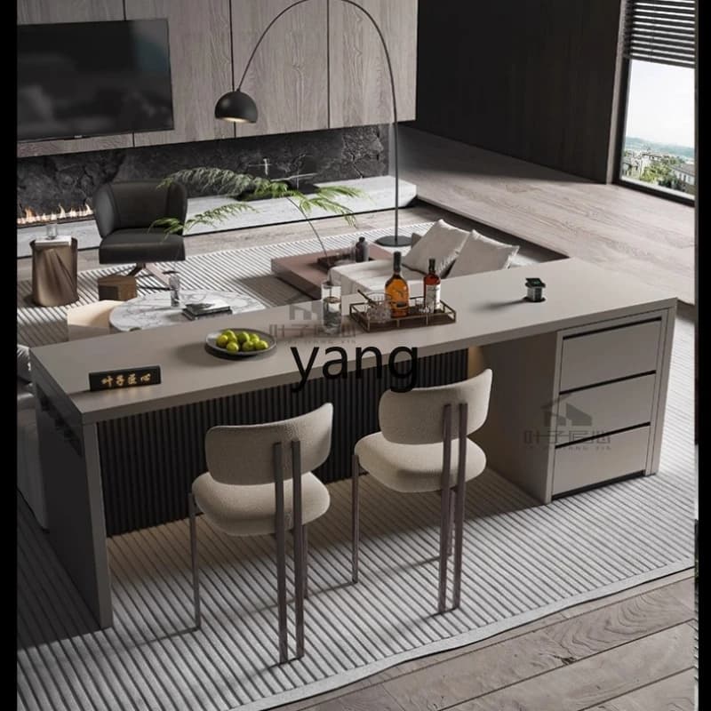 LMMRock Board Light Luxury Living Room Home Sofa Partition Dining Table