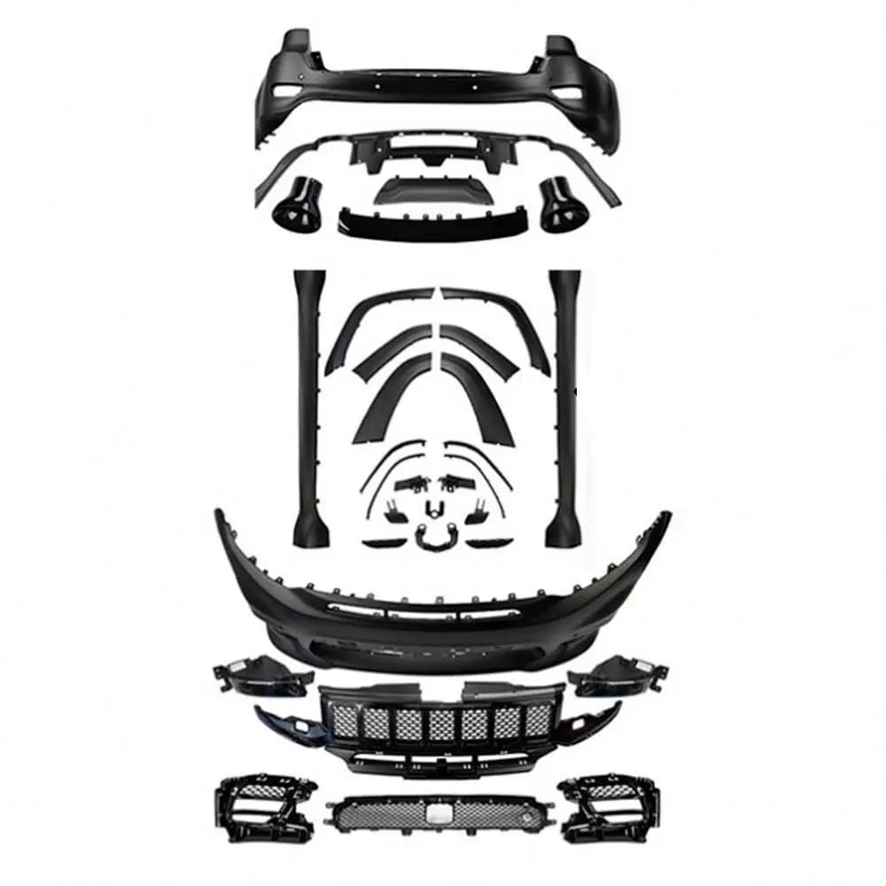For Grand Cherokee SRT8 2017-2020 New Style Upgrade Body Kit Auto Parts Front Rear Complete Bumper Kit With Hood