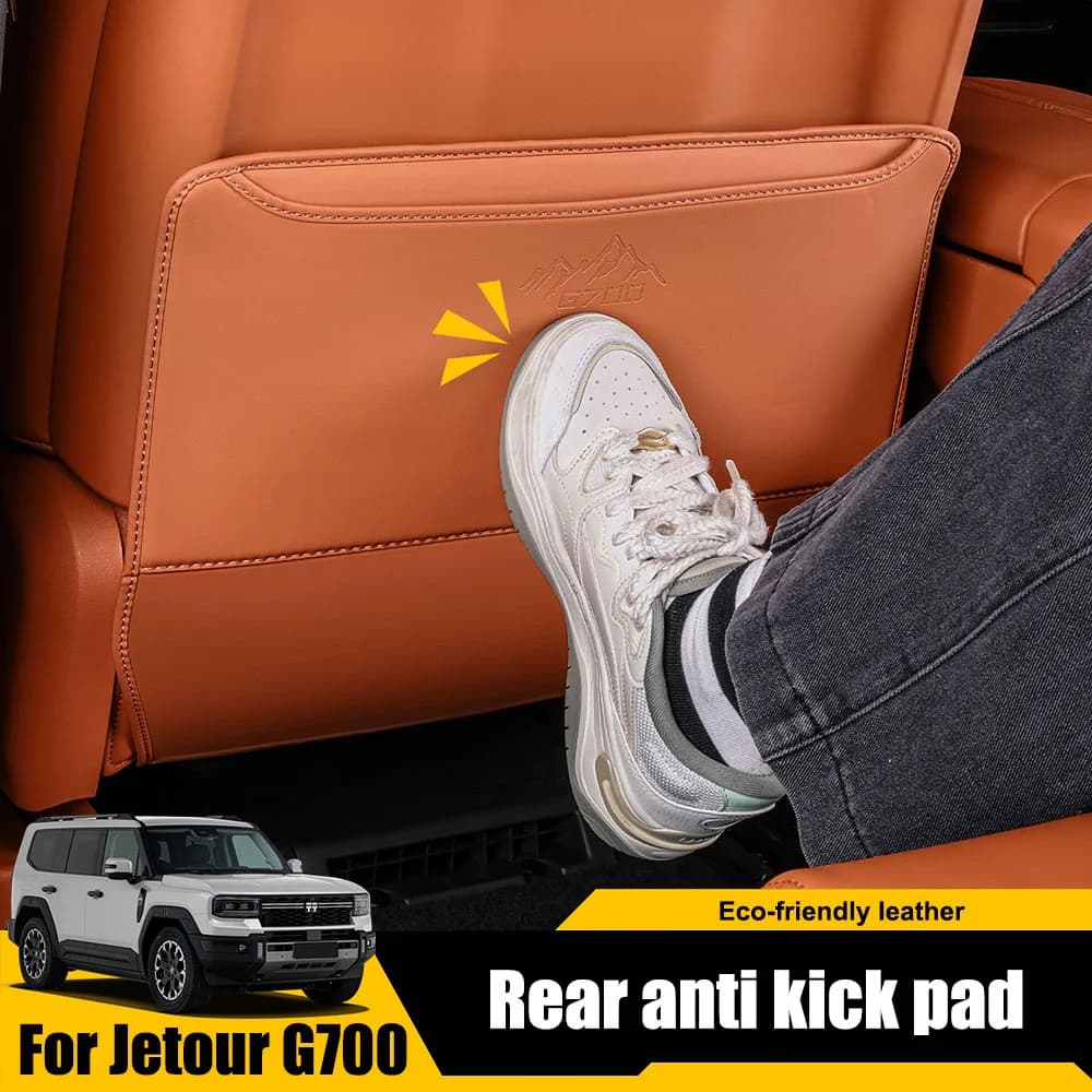 For Chery Jetour G700 2025 2026 Seat Back Anti Kick Pad Car Modification Accessories Original Color Leather Protective Pad