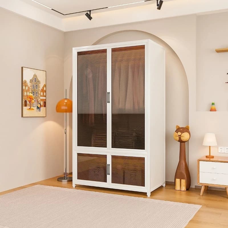 Household wardrobe rental room Metal children's wardrobe Moisture-proof and dustproof storage cabinet