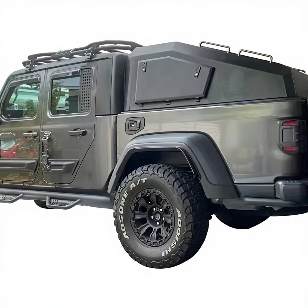 Multifunctional Waterproof 4x4 Pick up Pickup Truck Bed Cap Canopy Topper for Gladiator Slant Bed Cover