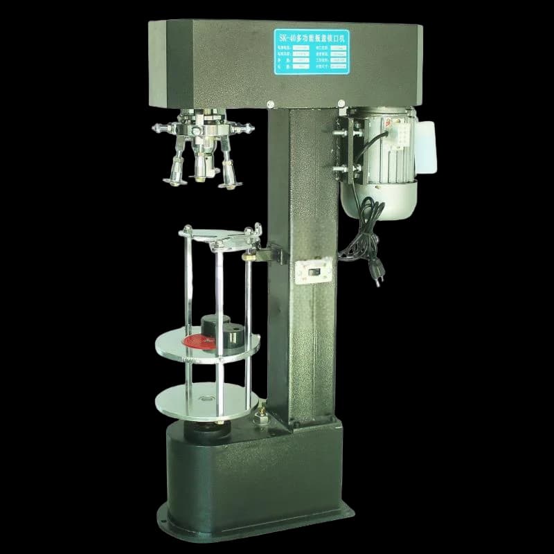 DK-50/D Type Metal Anti-theft Cap Locking Machine Gold Foil Tinplate Cap Screwing Beverage Juice Wine Bottle Capping Machine
