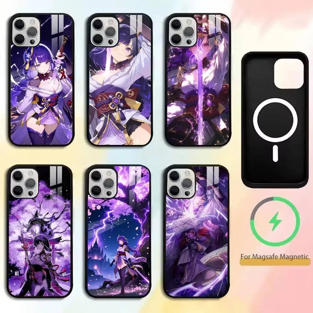 Beelzebul-Raiden Shogun-Genshin Impact   Phone Case For iPhone17,16,15,14,13,12,11 Plus,Pro Supports Magnetic Wireless Charging