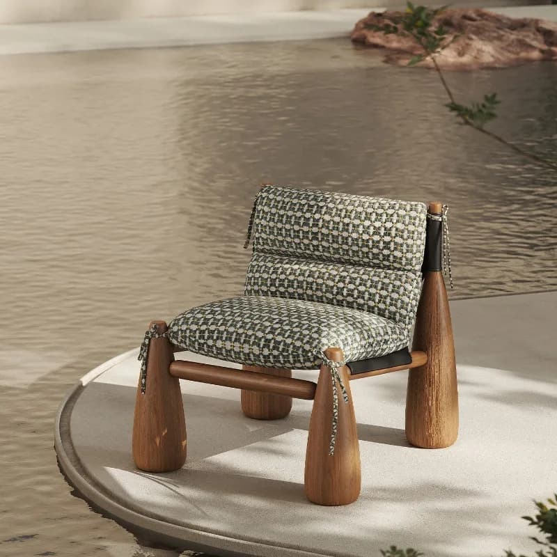 Antique solid wood home living room leisure chair, single sofa chair, chair