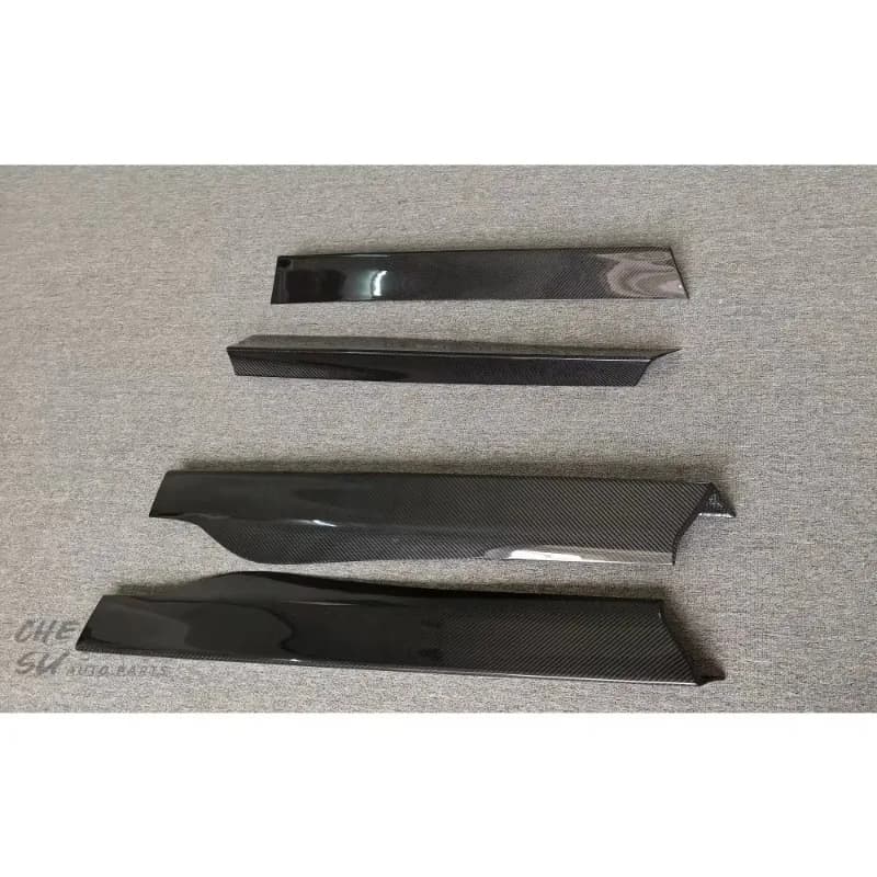 N-style Dry Carbon Fiber Side Skirts with Skirt Edge Diffuser Body Kit Upgrade Suitable for McLaren GT