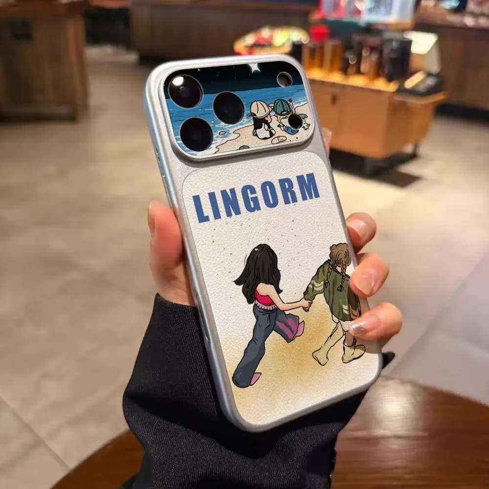 The Secret Of Us LingOrm Same Phone Case Electroplated Silver Lambskin Shell FOR IPhone 17 16 15 14 12 17Pro 15 16 Plus 13 11 Pr