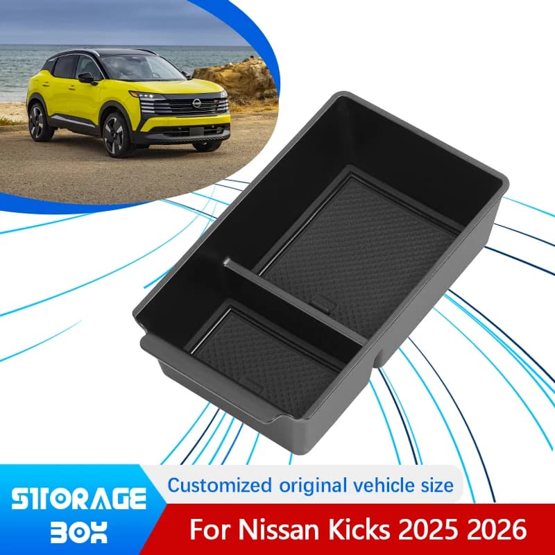 For Nissan Kicks 2025 2026 MK2 Armrest Box Car Supplies Center Console Car Interior Modification Storage Auto Tools Accessories