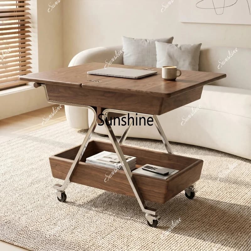 French medieval style living room folding coffee table high-end mobile small side table