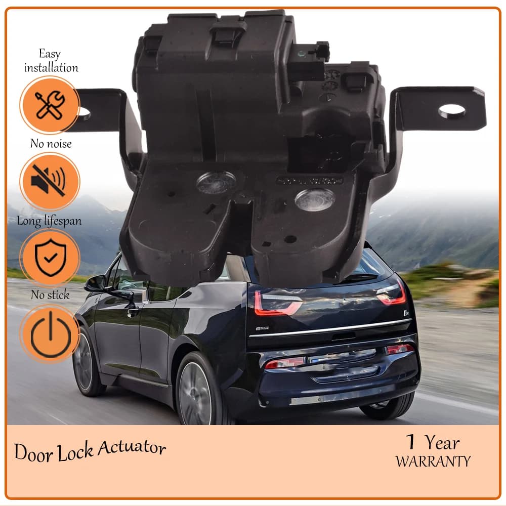Wear Stabilized Rear Tailgate Lock Latch, Suited to BMW I01 Series i3 2014-2020, i3s 2018-2020, Solid oem 51247248075