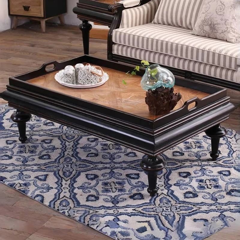Modern adjustable square coffee table simple black living room small apartment