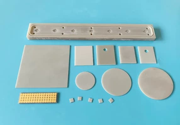 High Thermal Conductivity Aluminum Nitride Ceramic Sheet AIN Substrate Insulation Plate Industrial Tool Parts
