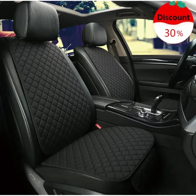 Funda universal para asiento de coche, material de lino, cojín transpirable fresco para verano, para sedán, SUV, camioneta, acce