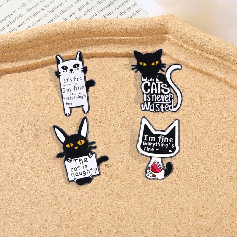 Cartoon Halloween Cat Vintage Brooch Casual Party Gift Drop Oil Alloy Badges Pin DIY Clothing Bags Hat Scarf T-shirt Accessory