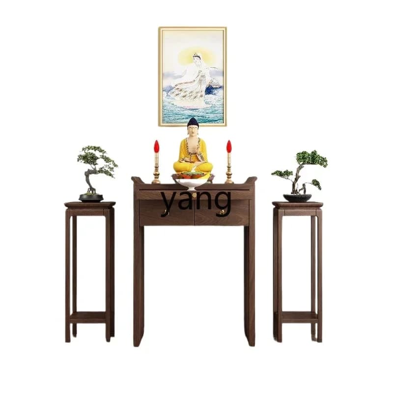 LH black walnut solid wood household small table new Chinese modern simple God of Wealth incense case