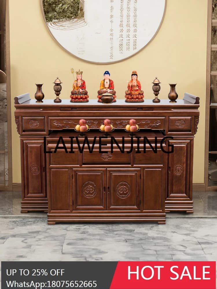 RWJ Buddhist Hall Altar God of Wealth Buddha Shrine New Chinese Style Guan Gong Gong Gong Table Buddha Shrine