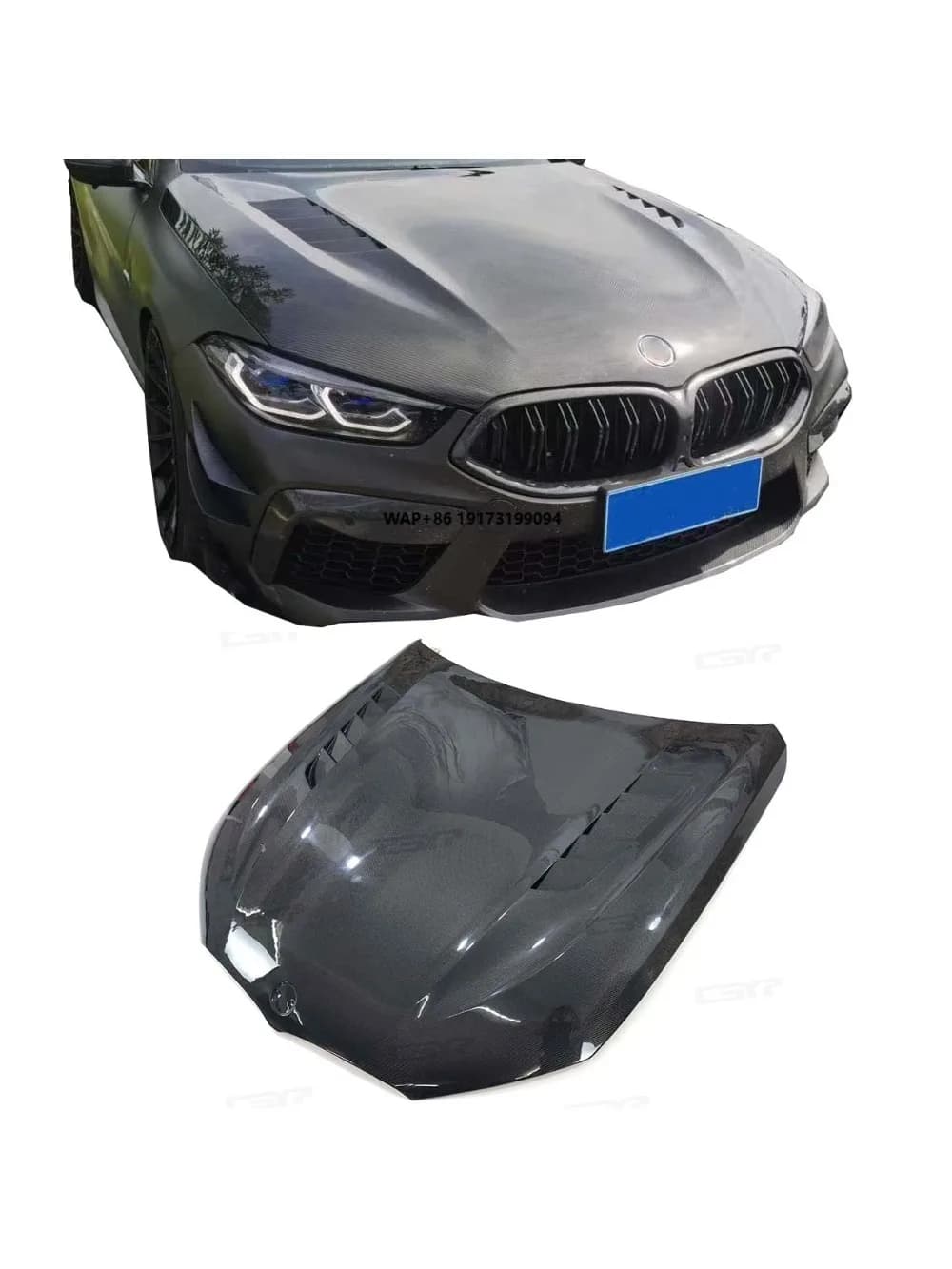 New  for 8 Series M8 Carbon Fiber Hood Body Kit Black 2012 2013 2014