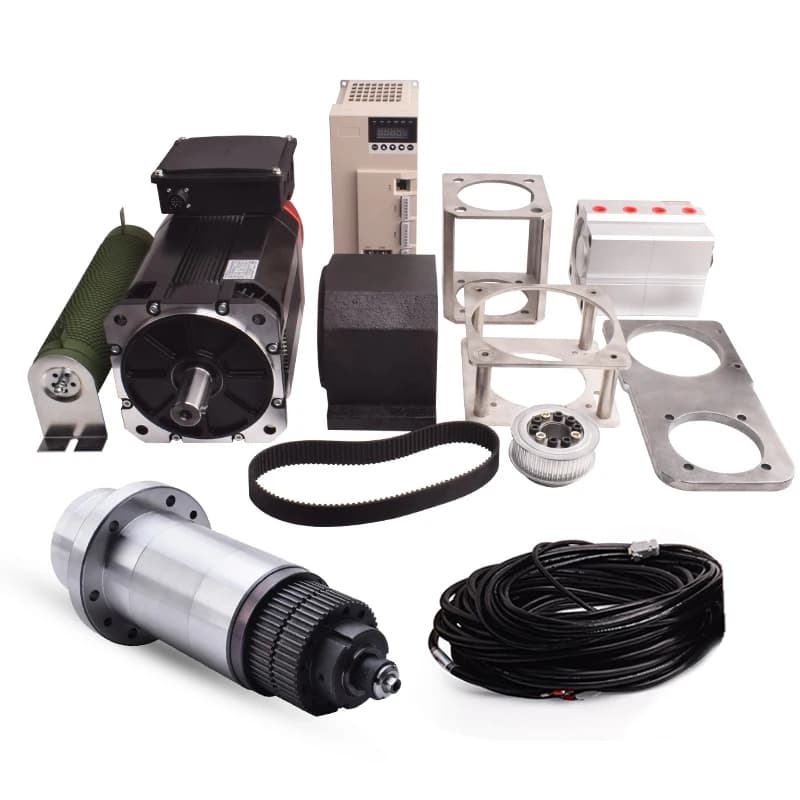 Whole Set Bt30 90mm 6000rpm Belt Drive Atc Spindle Cylinder Cnc Spindle Servo Motor Bt30 Atc Spindle