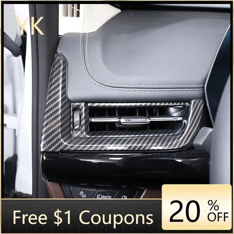 For BMW X1 IX1 U11 2023-2025 ABS Carbon Fiber Car Center Control Air Outlet Decorative Frame Cover Interior Car Accessories
