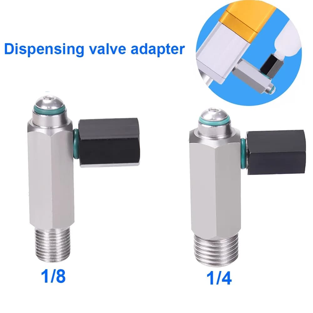 SY-1/8 1/4 Dispensing Valve Joint Glue Water Filling Joint Metal Luer Connector Syringe Adapter