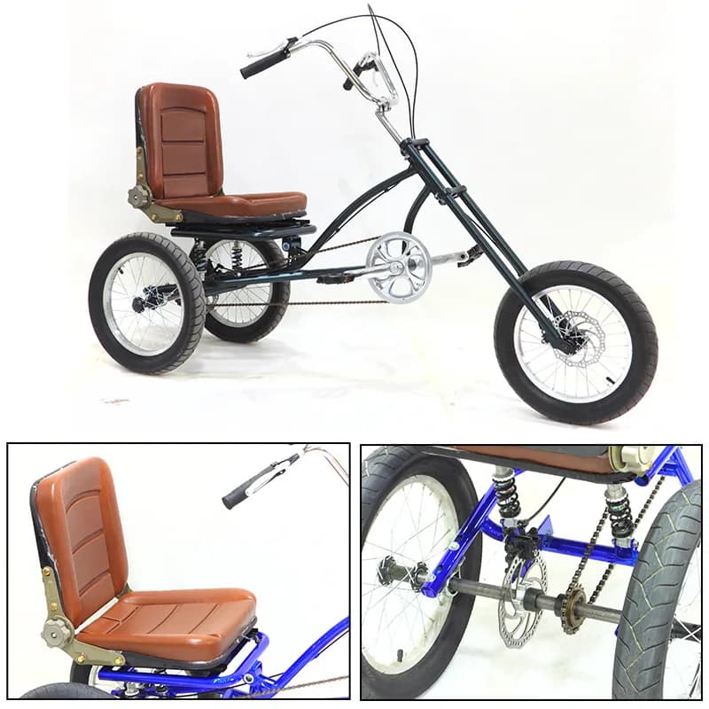 CG Customized City Leisure Recumbent Tricycle Human Tricycle with Double Disc Brake