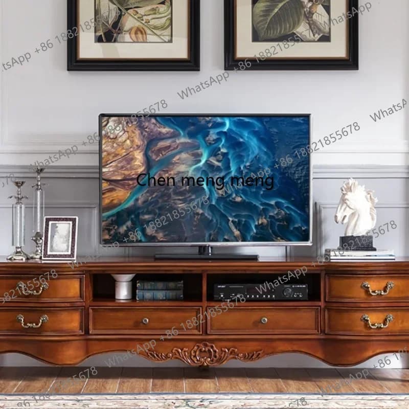 Wooden Luxury Tv Cabinet Living Room Retro Standing Cabinet Entertainment Center Meuble Tv Avec Rangement House Furniture