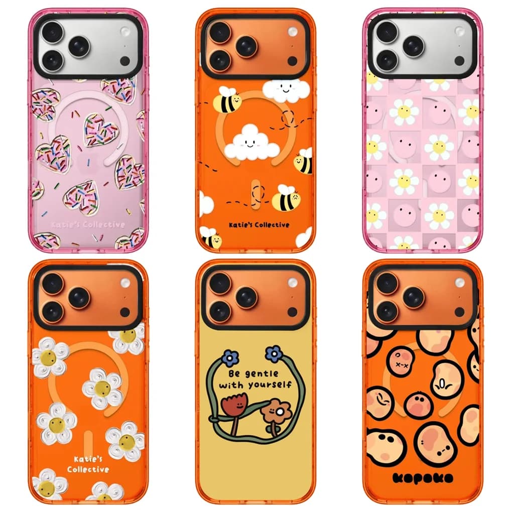 Sunflower Orange Pink Border Phone Cover for IPhone 12 13 14 15 16 17 Pro Max Case for IPhone 17 Air