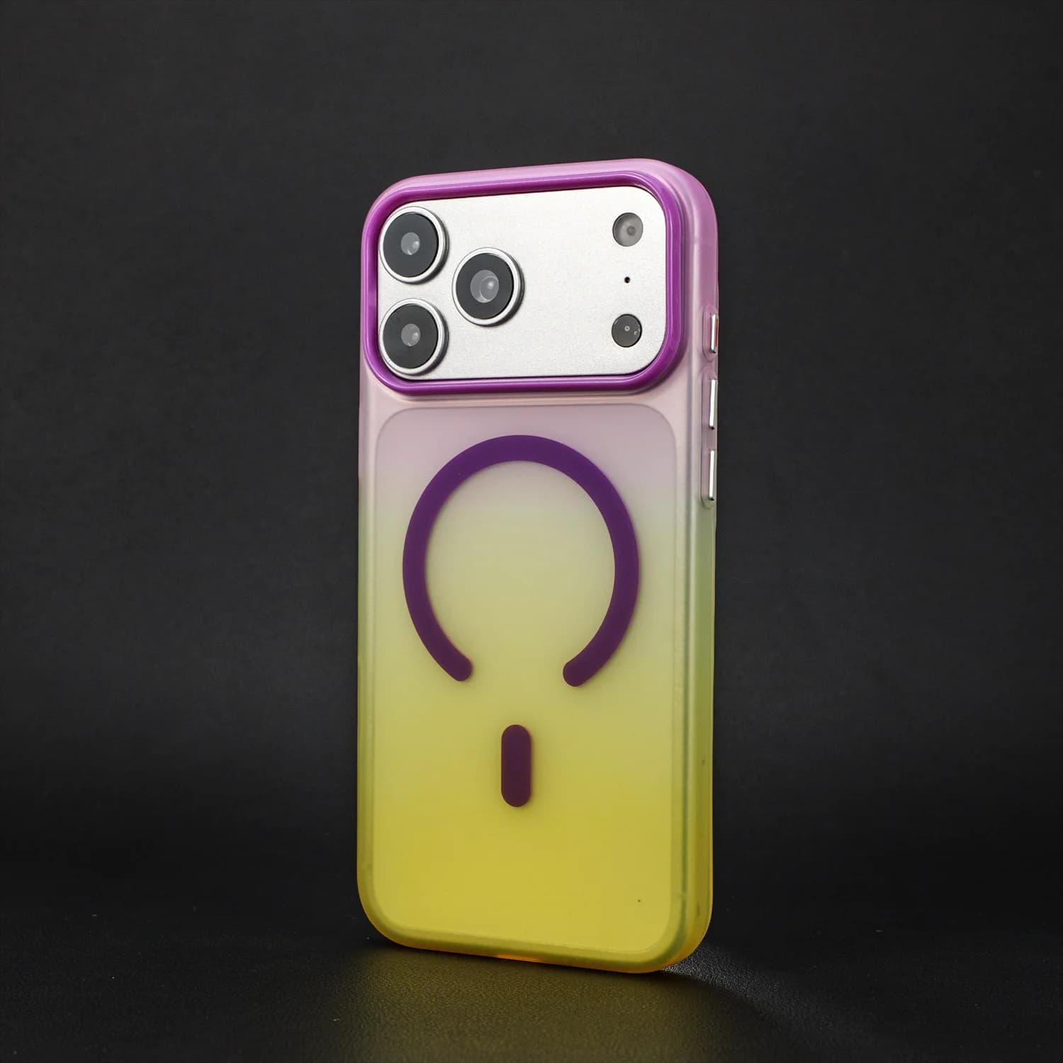 Fashion Gradient Matte Phone Case for iPhone 18 Pro Max 17 16 15 Magnetic Wireless Charging Shockproof Protective Cover