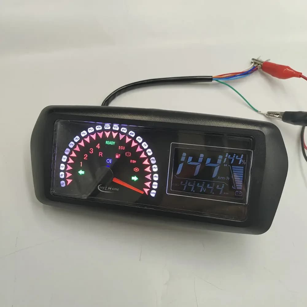 Electric Bicycle Flash Pointer Type Meter LCD Battery Level Indicator 48v-120v Scooter Meter is suitable for bicycles, tricycles