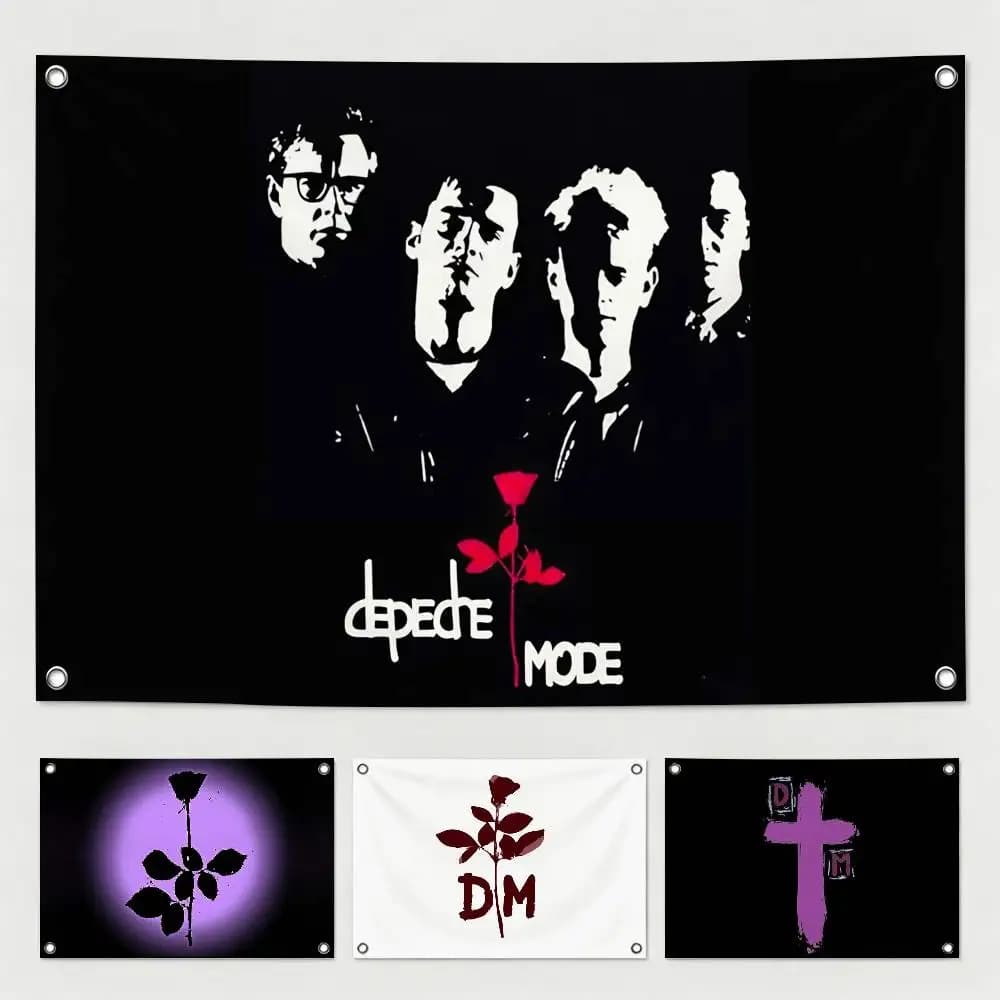 D-Depeche-Mode Band  Flags Wall Hanging Tapestry Outdoor Garage Room Decorative flag Background Blanket
