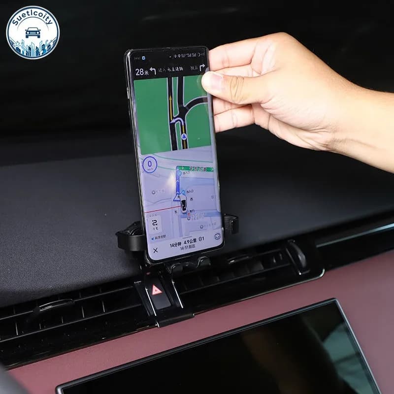 Interior Car Accessories For Land Rover Range Rover Evoque 2019-2026 ABS Black Car Mobile Phone Holder GPS Navigation Holder