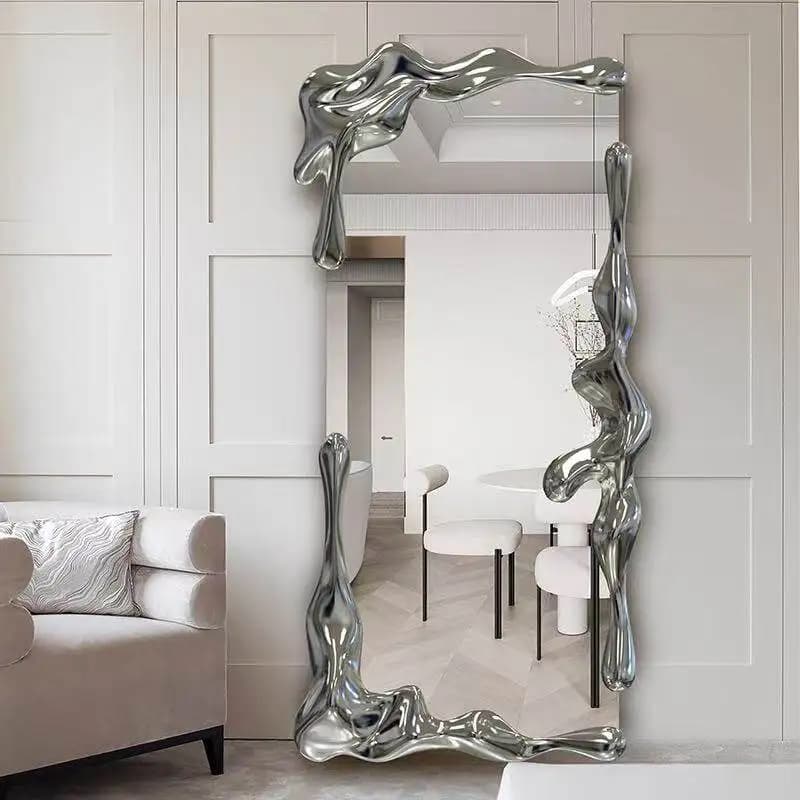Modern Moving Mirror Living Room Full Body Funky Luxury Bathroom Men Bedroom Girls Mirror Standing Espelhos Home Decorations