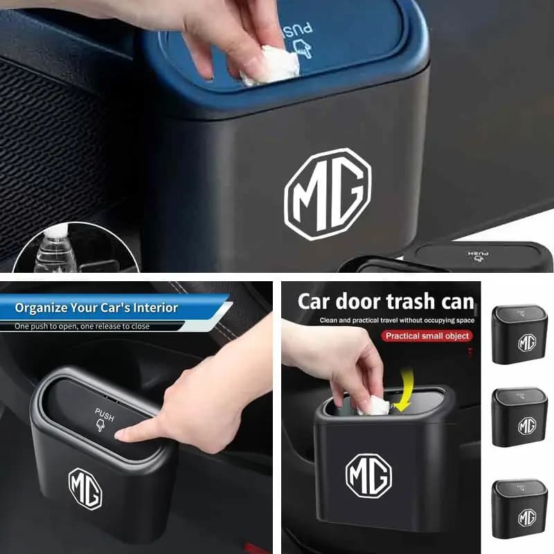 MG Car Door Mount Trash Can For MG ZS EV MG4 EV HS Cyberster GT, ABS Vehicle Waste Bin Storage Box Auto Interior Organizer Acces