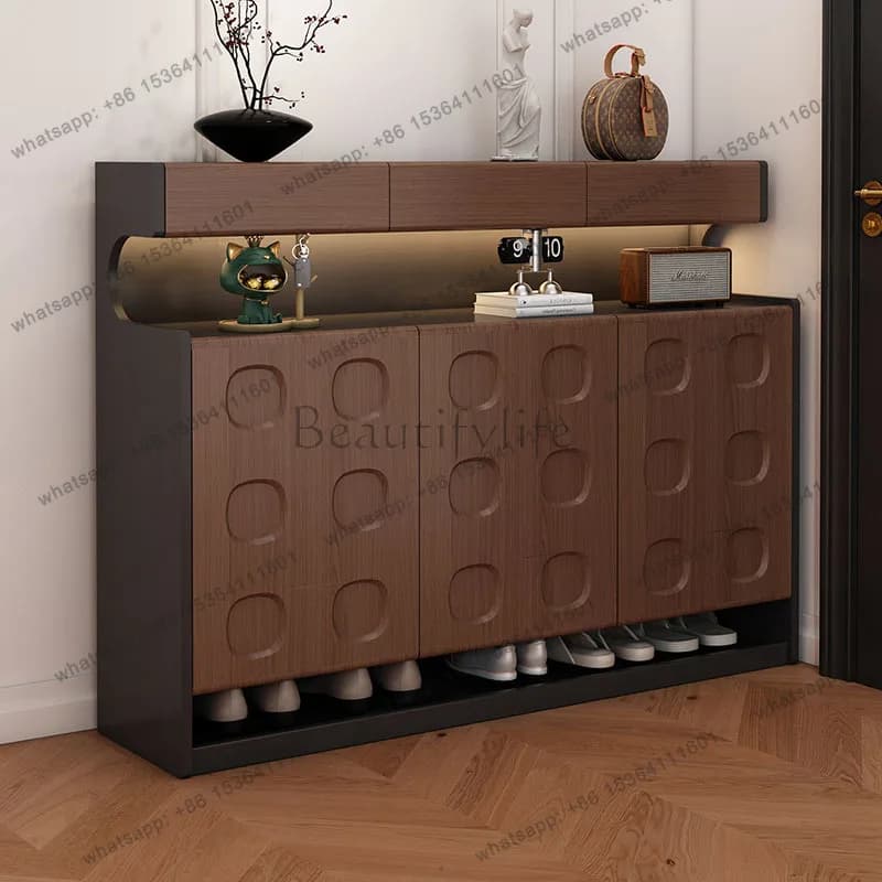 Factory Direct Sales Nordic Luxury Shoe Cabinet Modern Vertical Entrance Hall Slippers Storage Shoe Shelf Display Shelves Mueble