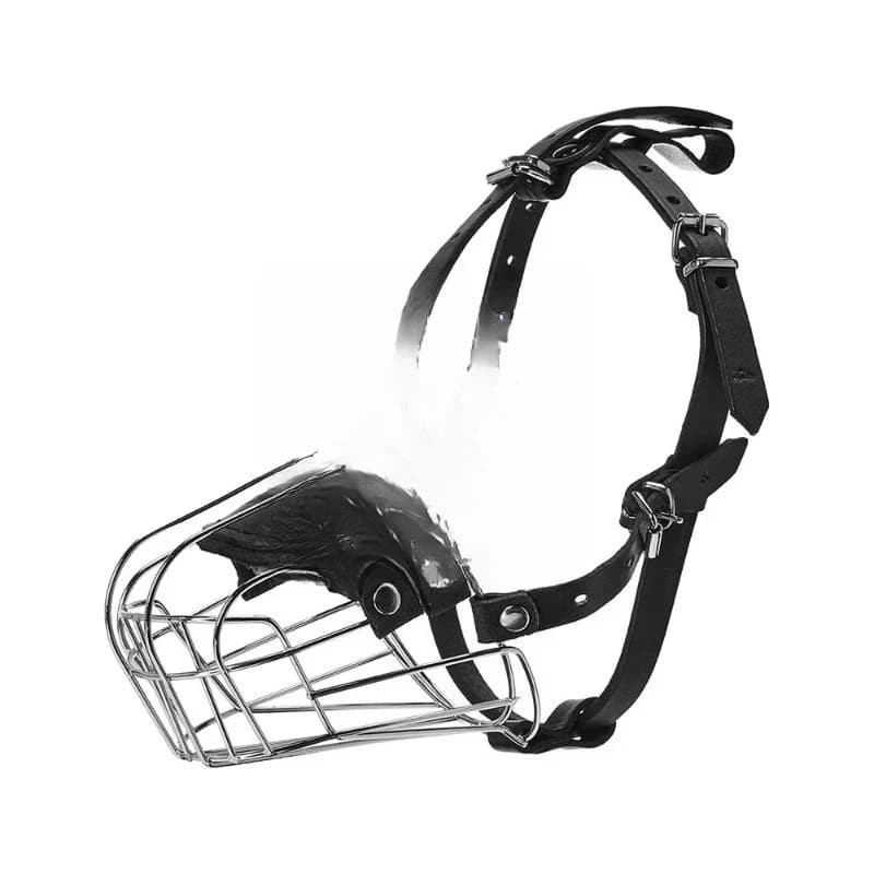 Anti-Bite Wire Basket Dog Muzzle Dog Muzzle Cover Anti-Bark and Bite Adjustable Cage Muzzle