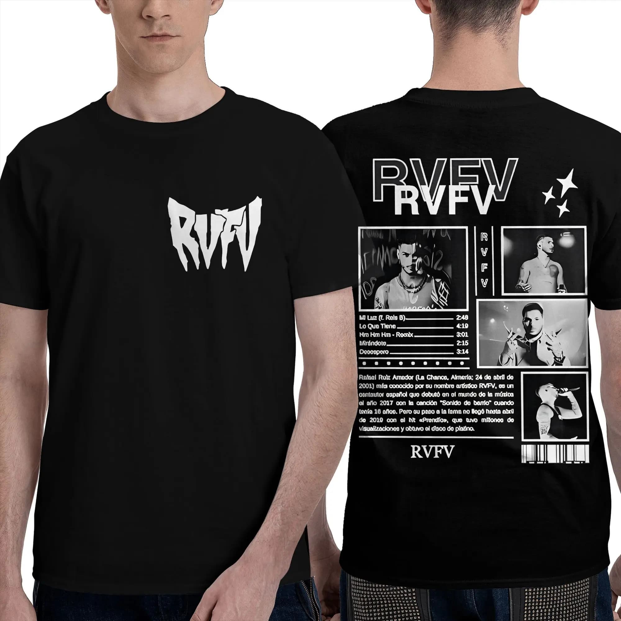 RVFV Eltiburón New Album 2025 T-Shirt Men  Hip hop Vintage Cotton T-Shirts Summer Breathable Hip Hop Tees Loose Plus Size